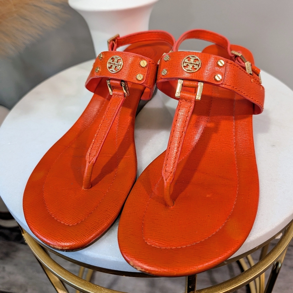Tory Burch Orange Sandals